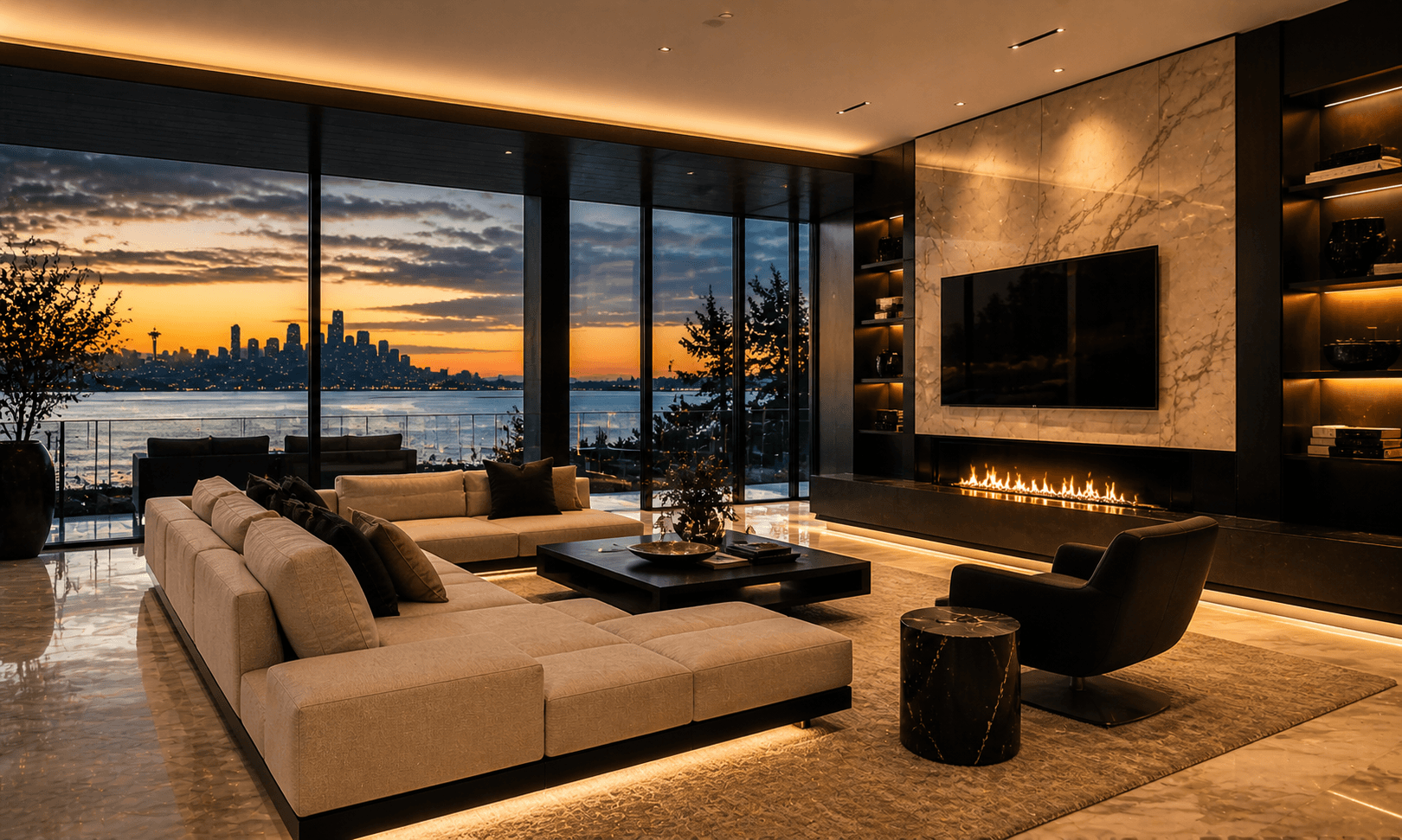 Luxury Seattle interior living space