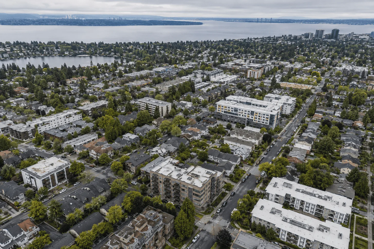 Seattle multi-family investment property on tree-lined residential street